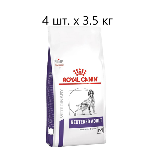 Сухой корм для стерилизованных собак Royal Canin Neutered Adult Medium Dogs, при избыточном весе, 4 шт. х 3.5 кг (для средних пород) фотография