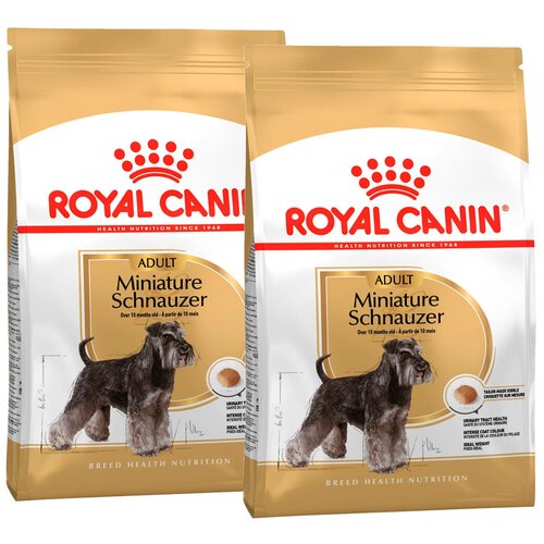 Сухой корм ROYAL CANIN MINIATURE SCHNAUZER ADULT для взрослых собак миниатюрный шнауцер (7,5 + 7,5 кг) фотография