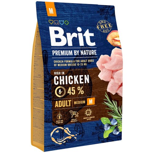 Сухой корм для взрослых собак Brit Premium, курица 1 уп. х 15000 г фотография