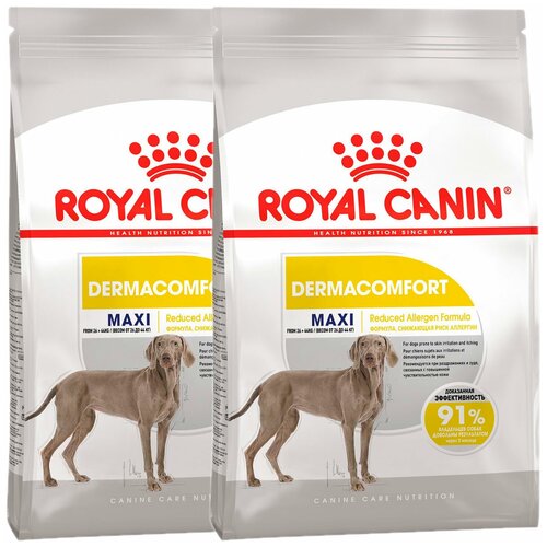 ROYAL CANIN MAXI DERMACOMFORT для взрослых собак крупных пород при аллергии (10 + 10 кг) фотография