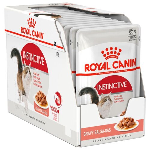 Влажный корм для кошек Royal Canin Instinctive, профилактика избыточного веса, профилактика МКБ 12 шт. х 85 г (кусочки в желе) фотография