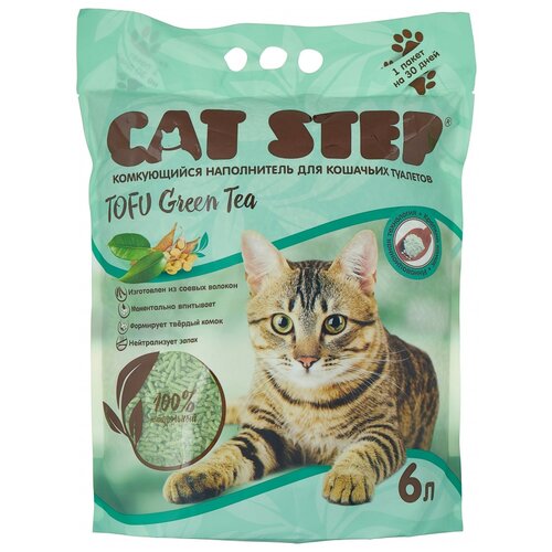 Комкующийся наполнитель Cat Step Tofu Green Tea, 2 шт., 6л, 2 шт. фотография