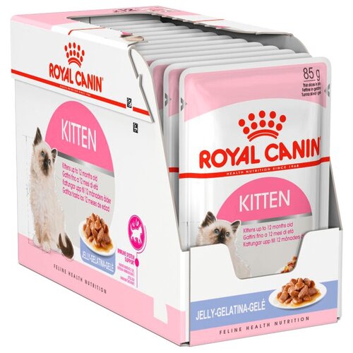 Влажный корм для котят Royal Canin Kitten Instinctive 12 шт. х 85 г (кусочки в желе) фотография