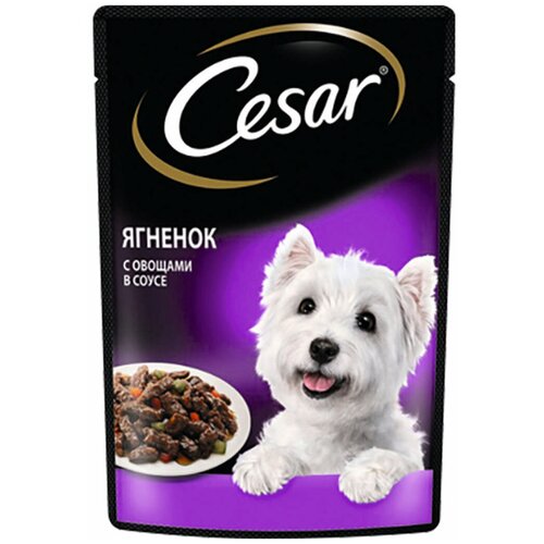 Корм для собак Cesar влажный ягнёнок с овощами фотография