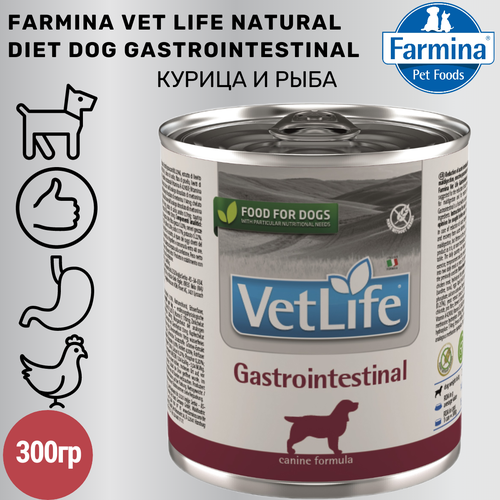 Farmina Vet Life (Фармина Вет Лайф) Gastrointestinal Лечебные консервы для собак при болезнях ЖКТ 300 г фотография