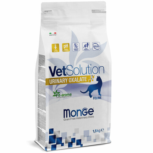 фотография Сухой корм для кошек VetSolution Cat Urinary Oxalate сухой корм для кошек диета Уринари Оксалат 1,5кг, купить онлайн 3765 рубл