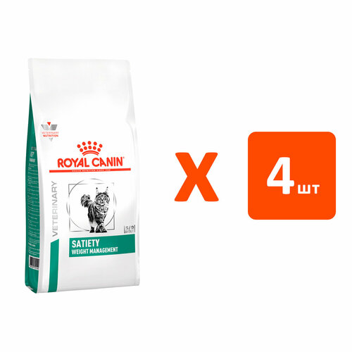 ROYAL CANIN SATIETY WEIGHT MANAGEMENT для взрослых кошек контроль веса (0,4 кг х 4 шт) фотография