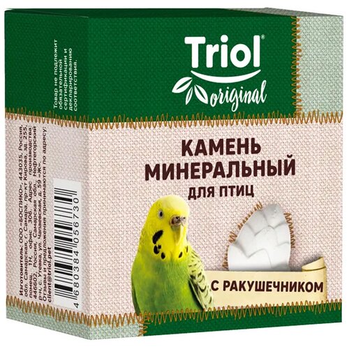 Камень минеральный Triol Original «Шишка» для птиц с ракушечником, 25г фотография