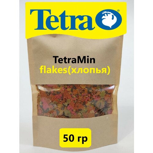 Корм для рыб Tetra TetraMin XL Flakes, 50 гр, хлопья, для всех видов пресноводных декоративных рыб фотография