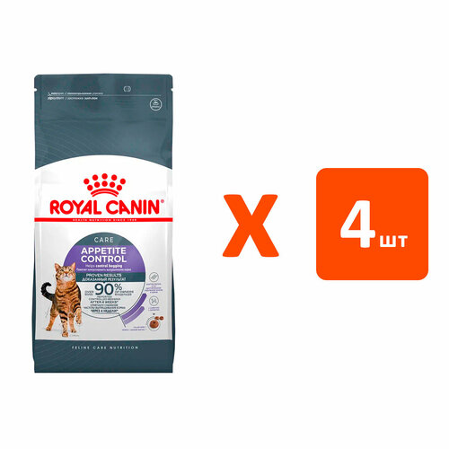 фотография ROYAL CANIN APPETITE CONTROL CARE диетический для взрослых кошек контроль выпрашивания корма NEW 0,4 кг х 4 шт, купить онлайн 2781 рубл