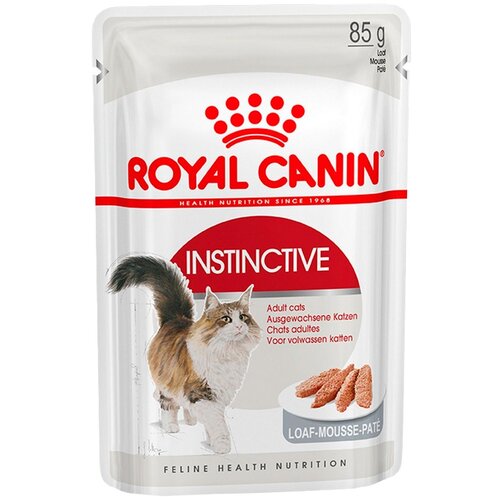 фотография Влажный корм для кошек Royal Canin Instinctive, мясное ассорти 85 г (суфле), купить онлайн 225 рубл