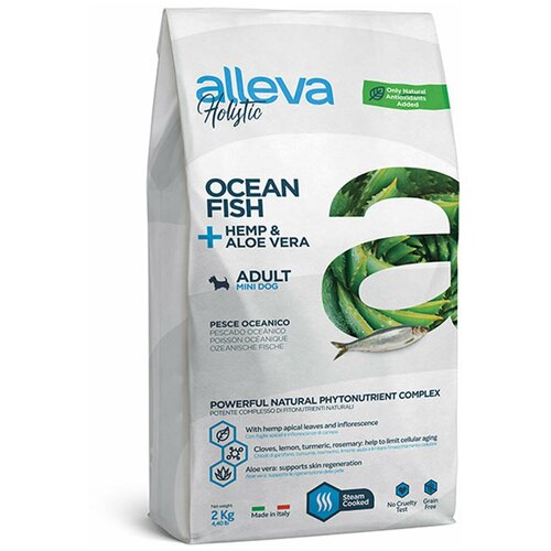 Сухой корм ALLEVA Holistic Adult Ocean Fish Mini для взрослых собак мелких пород, 2 кг. фотография