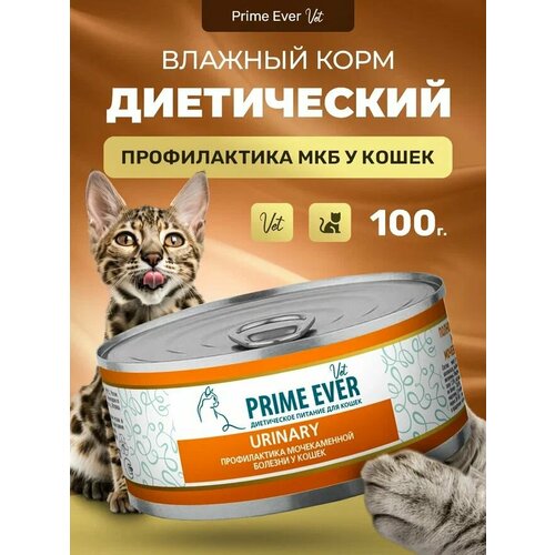 Влажный корм для кошек Prime Ever VET Urinary для профилактики мочекаменной болезни 100 г фотография