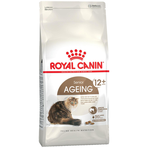 Сухой корм для пожилых кошек Royal Canin Ageing 12+, профилактика МКБ 400 г (кусочки в желе) фотография