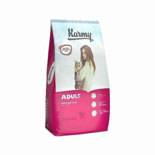 Сухой корм для кошек Karmy Adult Телятина 10кг фотография