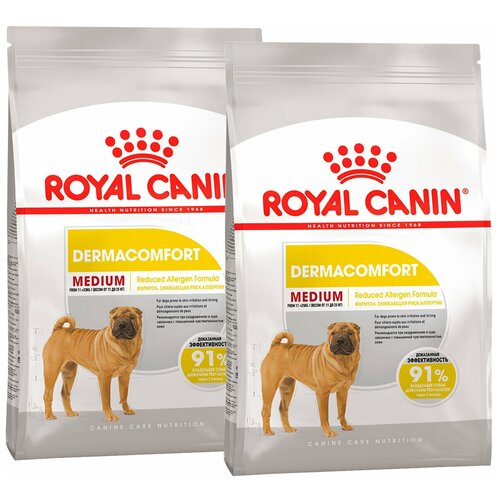 ROYAL CANIN MEDIUM DERMACOMFORT для взрослых собак средних пород при аллергии (3 + 3 кг) фотография