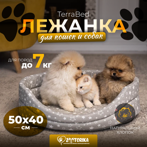 фотография Лежанка для кошек и собак TerraBed овальная 