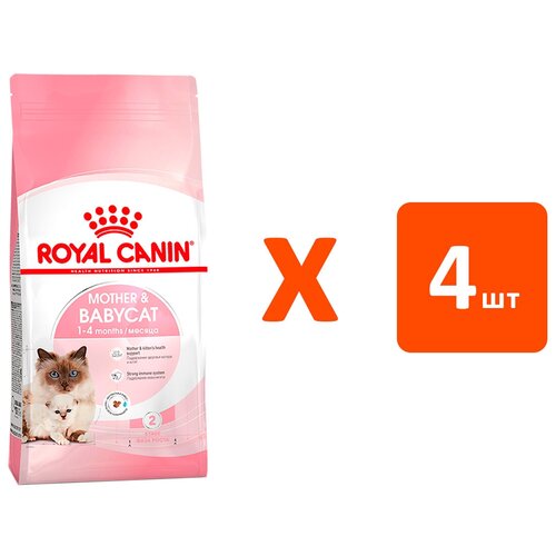 ROYAL CANIN MOTHER & BABYCAT 34 для котят до 4 месяцев, беременных и кормящих кошек (4 кг х 4 шт) фотография