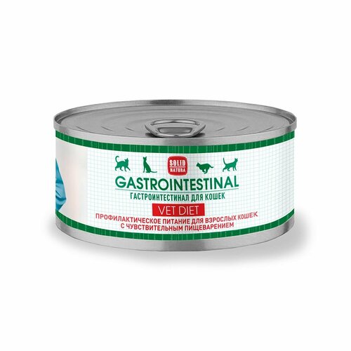 Влажный корм для кошек Solid Natura VET Gastrointestinal при чувствительном пищеварении 100г фотография