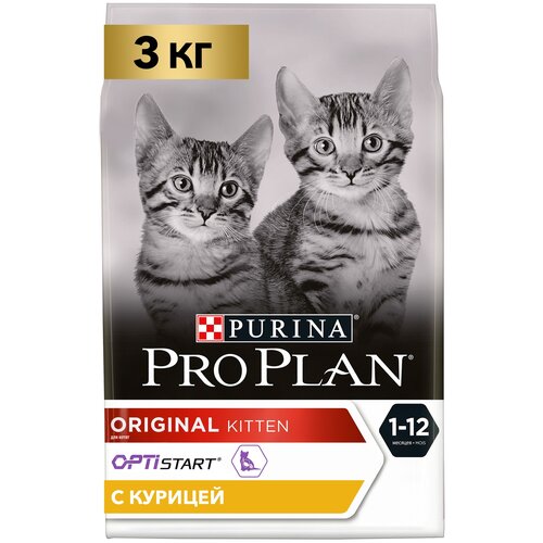 фотография Сухой корм для котят Pro Plan Original с курицей 3 кг, купить онлайн 2972 рубл