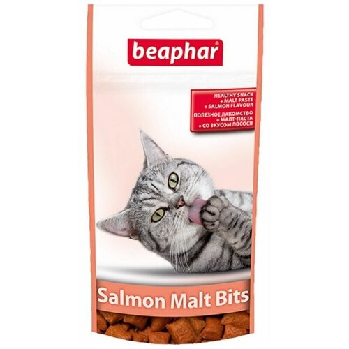 Подушечки Beaphar Malt-Bits с мальт-пастой для вывода шерсти из желудка с Лососем 35 г*75 шт. фотография