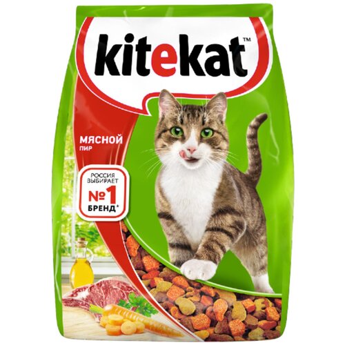 Сухой корм для кошек Kitekat Мясной Пир 350 г фотография