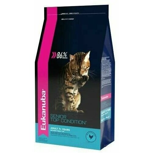 EUKANUBA SENIOR TOP CONDITION 400 гр сухой корм для пожилых кошек с домашней птицей 3шт фотография