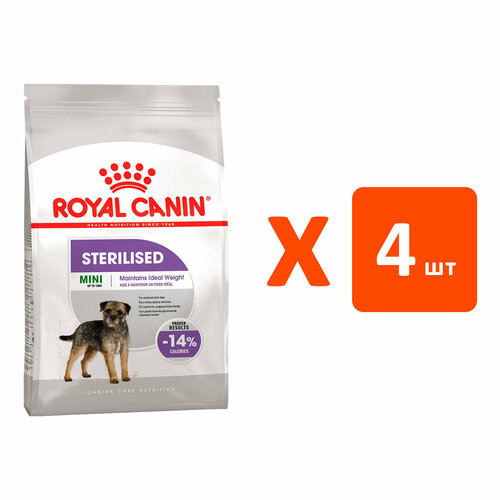 ROYAL CANIN MINI STERILISED ADULT для кастрированных и стерилизованных взрослых собак маленьких пород (3 кг х 4 шт) фотография