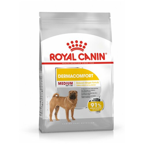 Корм сухой ROYAL CANIN MEDIUM DERMACOMFORT корм для собак средних пород склонных к кожным раздражениям и зуду 3 кг х 3 шт фотография