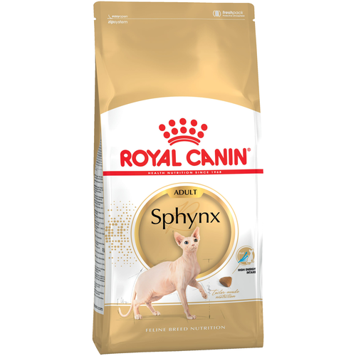 фотография Royal Canin Sphynx Adult Корм сухой сбалансированный для взрослых кошек породы Сфинкс от 12 месяцев 0,4 кг, купить онлайн 808 рубл