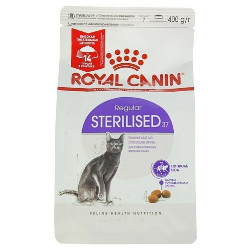 Сухой корм Royal Canin Sterilised 37 для стерилизованных кошек и кастрированных котов 400 г (1 шт) фотография