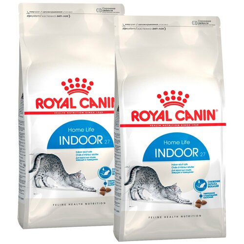 фотография ROYAL CANIN INDOOR 27 для взрослых кошек живущих дома (10 + 10 кг), купить онлайн 21885 рубл