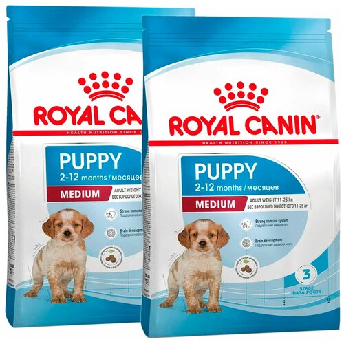 ROYAL CANIN MEDIUM PUPPY для щенков средних пород (14 + 14 кг) фотография