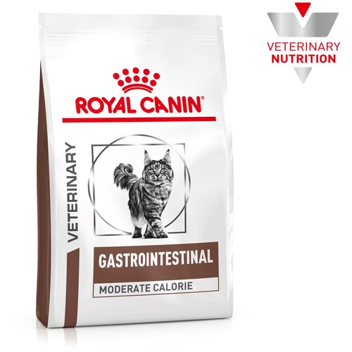 фотография Сухой корм для кошек Royal Canin Gastrointestinal Moderate Calorie, при проблемах с ЖКТ, при чувствительном пищеварении 2 шт. х 2000 г, купить онлайн 12465 рубл