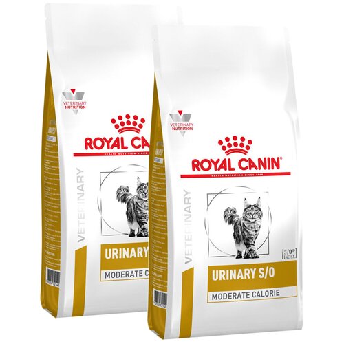 ROYAL CANIN URINARY S/O MODERATE CALORIE для взрослых кошек при мочекаменной болезни с умеренным содержанием энергии (0,4 + 0,4 кг) фотография