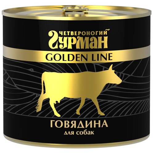 Влажный корм для собак Четвероногий Гурман Golden Line, беззерновой, говядина 6 шт. х 525 г фотография