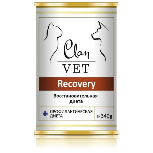 Корм Clan Vet Recovery (консерв.) для кошек и собак, восстановительная диета, 340 г x 12 шт фотография