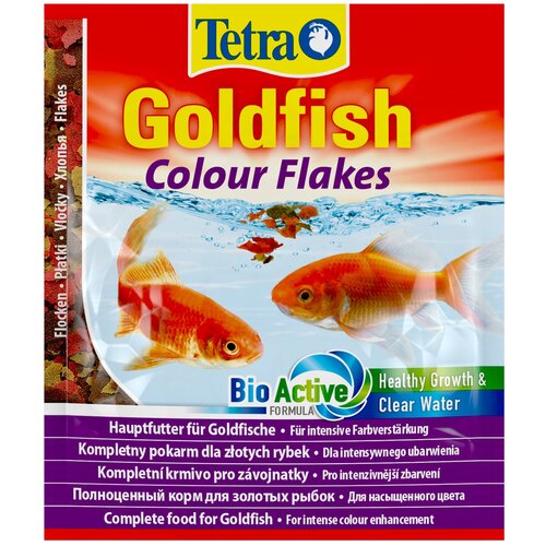 Корм для рыб Tetra Goldfish Colour Flakes 12г хлопья фотография