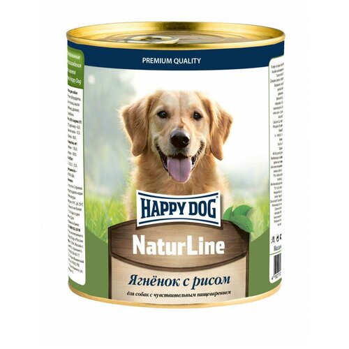 Happy Dog Natur Line консервы для взрослых собак с чувствительным пищеварением с ягненком и рисом - 970 г х 6 шт фотография