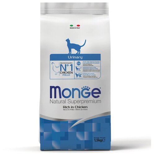 MONGE SUPERPREMIUM CAT URINARY профилактика мочекаменной болезни 1,5 кг фотография