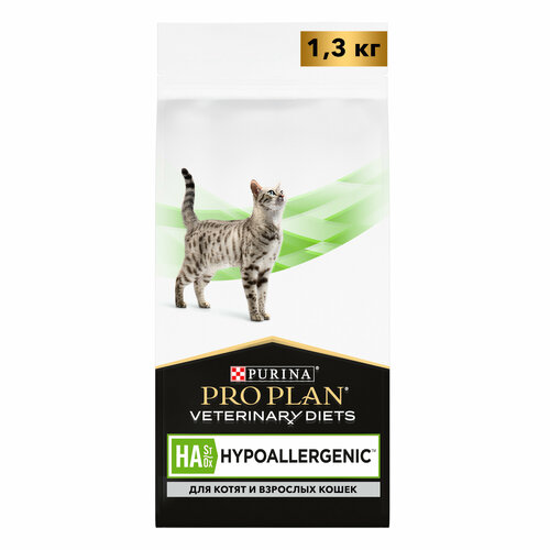 Сухой корм для кошек Pro Plan Veterinary Diets Hypoallergenic при пищевой непереносимости 1,3 кг фотография