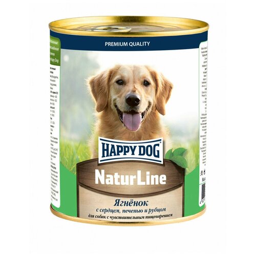 Консервы для собак Happy Dog Хэппи Дог Natur Line Ягненок с сердцем, печенью и рубцом (нфкз) - 0,97 кг Х 6 шт фотография