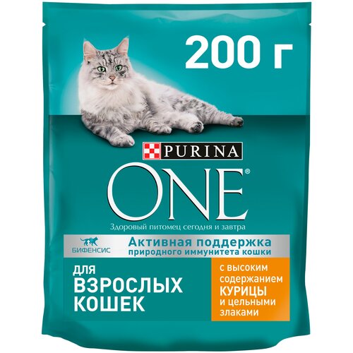 Сухой корм Purina ONE® для взрослых кошек с курицей 200 г фотография