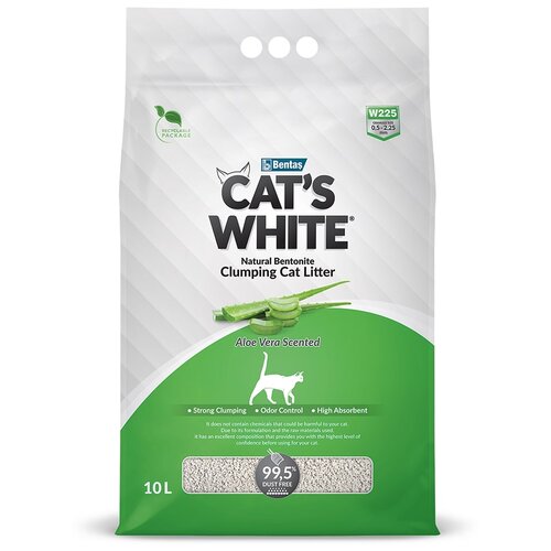 Комкующийся наполнитель Cat's White Aloe Vera, 10л, 1 шт. фотография