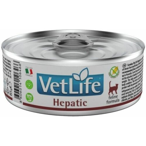 Корм влажный Farmina Vet Life Cat Hepatic, для кошек, при заболевании печени, с курицей 510г ( 85г x 6 шт. ) фотография