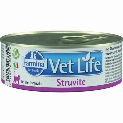 Корм влажный Farmina Vet Life Cat Struvite, для взрослых кошек, при МКБ струвитного типа, с курицей, 510г ( 85г x 6 шт. ) фотография