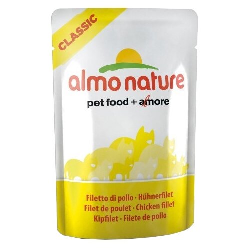 корм для кошек Almo Nature HFC Natural, с куриным филе 24 шт. х 55 г (кусочки в соусе) фотография